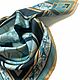 Заказать Шелковый платок с ручным подшивом "Балет" в голубом цвете. Ginkgo Scarfs (ginkgoscarfs) Шелковые платки  (ginkgoscarfs). Ярмарка Мастеров. . Платки Фото №3