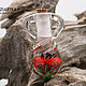 Red poppy - pendant jug bottle lampwork glass cork, Pendant, Moscow,  Фото №1