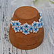 Bracelet made of white and blue beads. Braided bracelet. CvetlanaCm (avtorbiju). Online shopping on My Livemaster.  Фото №2