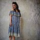Dress with flounces ' Roman silk with linen'. Dresses. Alexandra Maiskaya. My Livemaster. Фото №5