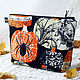 Cosmetic bag with zipper Autumn Patterns Spider on Pumpkin 2, Beauticians, St. Petersburg,  Фото №1