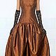 Костюмно-плательная шелковая тафта Jean Paul Gaultier оранжевый. Ткани. You.ra tkani. Ярмарка Мастеров.  Фото №5
