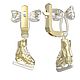 Order Gold earrings 'Figure skaters skates' gold 585. Jewelry Laboratory Alter Ego. Livemaster. . Earrings Фото №3