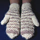 Women's knitted mittens White coffee, Mittens, Klin,  Фото №1