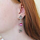Spider Stud Earrings Spider Earrings Long Stud Earrings with Beads. Stud earrings. Bionika - Polymer Clay Jewelry (Bionika). My Livemaster. Фото №6