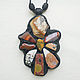 Pendant with stones in leather 'Mexican', Pendants, Moscow,  Фото №1