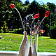  Set of 3 porcelain vases and 3 handmade acrylic tulips. Vases. EsseniaDesign. Online shopping on My Livemaster.  Фото №2