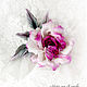 Order Brooch made of silk. Rose made of silk ' Berry'. natalya-4 (natalya-4). Livemaster. . Brooches Фото №3