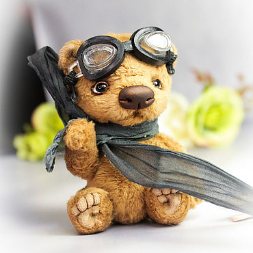 Ярмарка Мастеров - ручная работа Авиатор (6,5 см), серия "Найди медведя". Handmade.