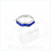 Украшения handmade. Livemaster - original item Ring WAVE. Lapis lazuli and turquoise. Size 16.. Handmade.
