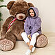 Hoodie with fleece dark lavender Plus Size, Sweatshirts, Novosibirsk,  Фото №1