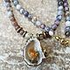Lightweight mini agate necklace with Citrine Pendant, Necklace, Ashkelon,  Фото №1