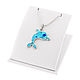 Pendant Dolphin. Pendant with natural turquoise and lapis lazuli. Pendant. ARIEL - MOSAIC. My Livemaster. Фото №5