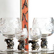 Свадебные бокалы для шампанского на бронзовой вставке "Чудо-дерево"