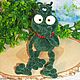 Soft toys: The frog KVA. Knitted velour frog. Stuffed Toys. Nina Rogacheva 'North toy'. My Livemaster. Фото №5
