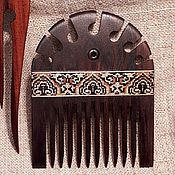 Сувениры и подарки handmade. Livemaster - original item Hair wooden comb micromosaic inlay, set accessories. Handmade.