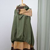 Одежда handmade. Livemaster - original item №233 vestido de Verano de lino-Boho con bufanda. Handmade.