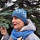 Синий комплект шапка и снуд зимний 202. Шапки. Hats4you. Интернет-магазин Ярмарка Мастеров.  Фото №2