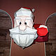 Polygon figure, 3D paper puzzle, trophy Santa Claus, Materials for floristry, Seversk,  Фото №1