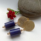 Украшения handmade. Livemaster - original item Earrings of lapis lazuli 
