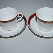 Tea pair t-va M. S. Kuznetsov. Cobalt, gold