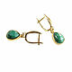 Malachite earrings, malachite earrings, green stone earrings. Earrings. Irina Moro. My Livemaster. Фото №5