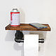 Держатель для туалетной бумаги с полочкой в стиле лофт, стимпанк, Держатели, Челябинск,  Фото №1