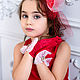 Перчатки для девочки "Алиса в стране чудес", Перчатки детские, Москва,  Фото №1