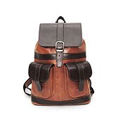 Сумки и аксессуары handmade. Livemaster - original item Backpacks: Women`s Leather Backpack brown red Lexa Mod R12-602. Handmade.