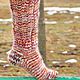 Socks-socks art No. №115n Heather Fox-dog . Very thick and very warm. knee above knee. Manual spinning.Hand knitting.
