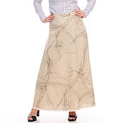 Одежда handmade. Livemaster - original item Skirt linen lace gray long floor. Handmade.