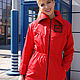 Red windbreaker, women's windbreaker with collar, red jacket. Wind Jackets. Lara (EnigmaStyle). My Livemaster. Фото №4