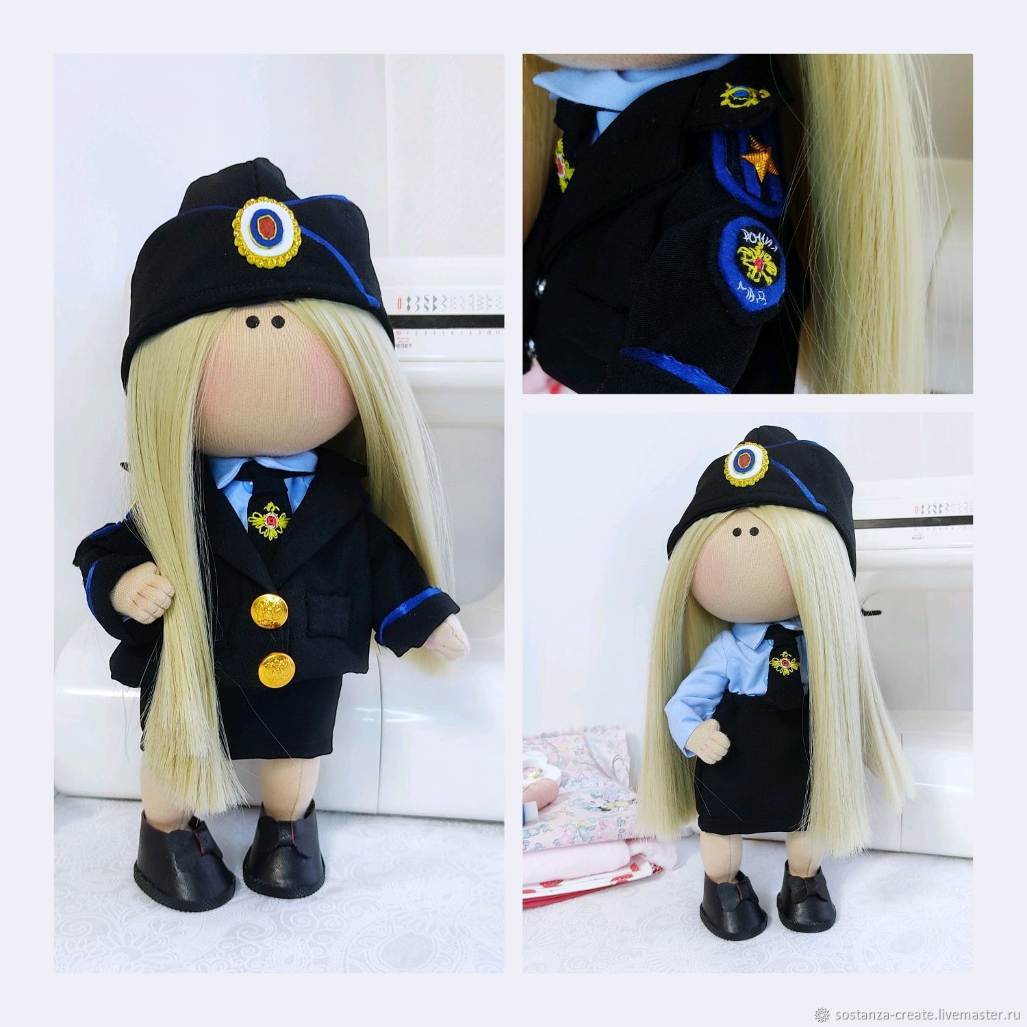 Портретная кукла Полиция Текстильная кукла в стиле тильда, Портретная кукла, Шахты,  Фото №1