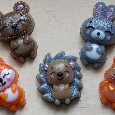 Косметика ручной работы. Ярмарка Мастеров - ручная работа Набор мылок Зверята. Handmade.