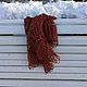 Chal de lino Borgoña. Shawls. IRINA GRUDKINA Handmade Knitwear. My Livemaster. Фото №8