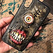 Субкультуры handmade. Livemaster - original item Bumper case for iPhone 12 - Horror phone case. Handmade.