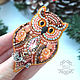 Brooch-pin: OWL. Brooches. helgaboho. Online shopping on My Livemaster.  Фото №2