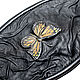 3D Bracelet 'Butterfly' made of genuine leather in black. Bead bracelet. newandw. My Livemaster. Фото №4