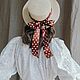 Женская шляпка с лентой в горошек, Шляпы, Орехово-Зуево,  Фото №1
