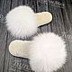 Fur Slippers with Arctic Fox. Slippers. kupimeh. Online shopping on My Livemaster.  Фото №2