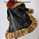 Leather coat the Queen of spades with the fur of a Fox moth, Coats, Bryansk,  Фото №1