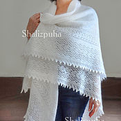 Аксессуары handmade. Livemaster - original item Down shawl, 180h175 cm, shawl handmade plaid, , 142-2. Handmade.