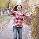  Блузка льняная  в клетку, Блузки, Воронеж,  Фото №1