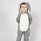 Kigurumi 'Bunny Kids' Gray GRAY BUNNY KIDS. Overall for children. FUNKY RIDE. Online shopping on My Livemaster.  Фото №2