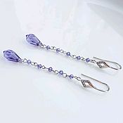 Украшения handmade. Livemaster - original item Swarovski Crystal Earrings/ Wedding Earrings/ Lavender Wedding. Handmade.