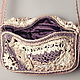 Knitted bag 'Blooming lilac-2', Classic Bag, Moscow,  Фото №1