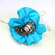 brooch 'blue orchid'. Brooches. WiCool (textile in jewelry). Online shopping on My Livemaster.  Фото №2