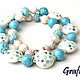 Beads with turquoise polka dots. Necklace. Grafoli jewellery. Online shopping on My Livemaster.  Фото №2