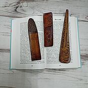 Канцелярские товары handmade. Livemaster - original item Leather bookmark for books with engraving. Handmade.