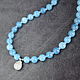 Beads with pendant natural stone aquamarine. Beads2. naturalkavni. My Livemaster. Фото №4